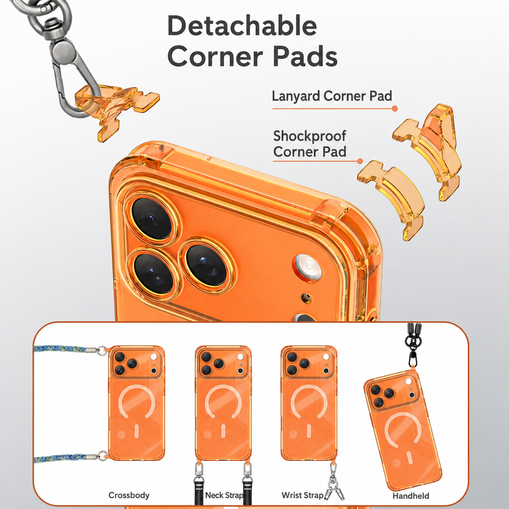 Four-corner Detachable Lanyard Magnetic Phone Cases h5Picture5