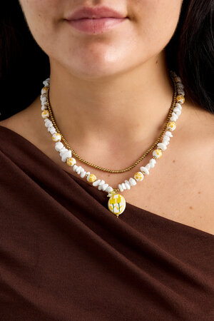 Ceramics Beaded Necklaces Flower Vacation Holiday/Beach Romantic Series Women's jewelry h5 Picture2