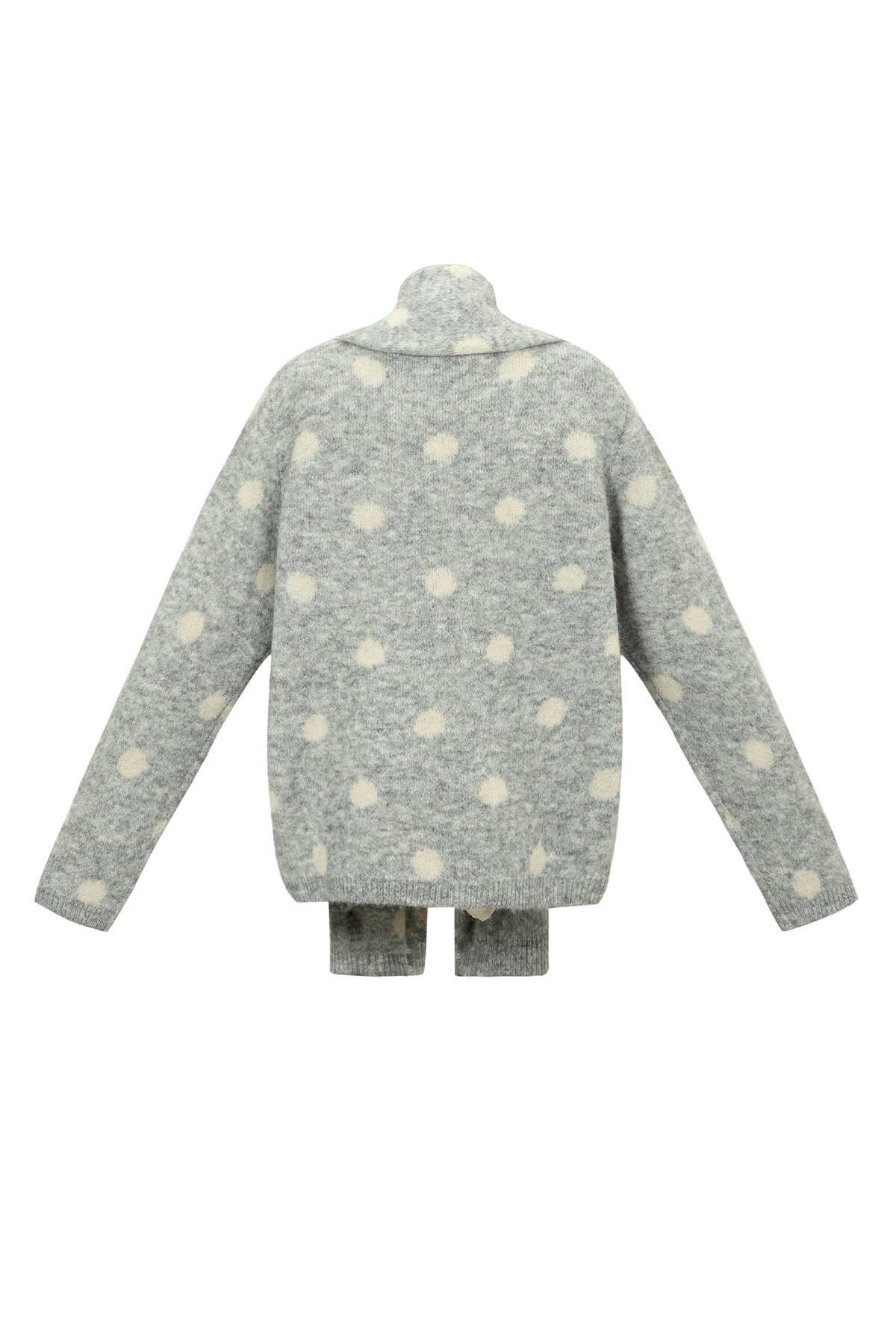 Der Haarige Polka-Dot-Schalpullover Bild3