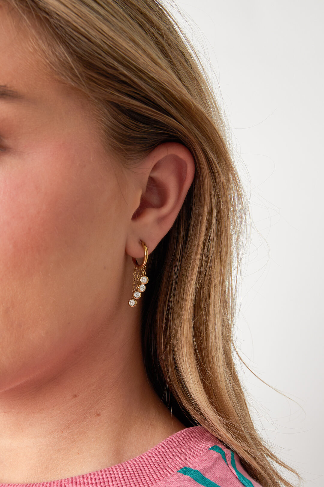 Stainless Steel Drop Earrings Circle Casual Daily Simple Series Women's jewelry h5 Picture2
