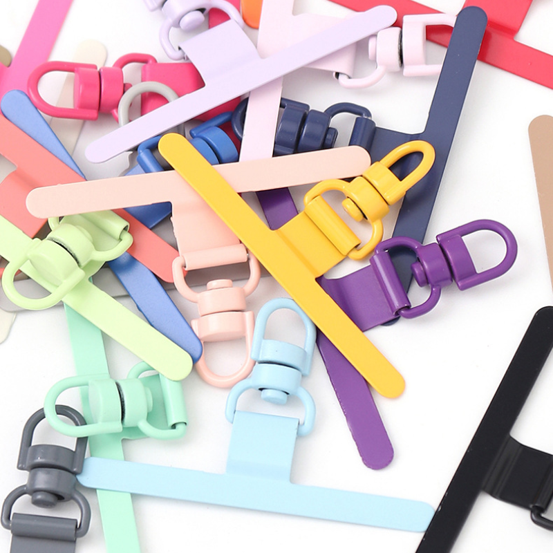 Simple Series Daily Solid Color Metal Phone Lanyard Card Connector Accessories h5Picture4