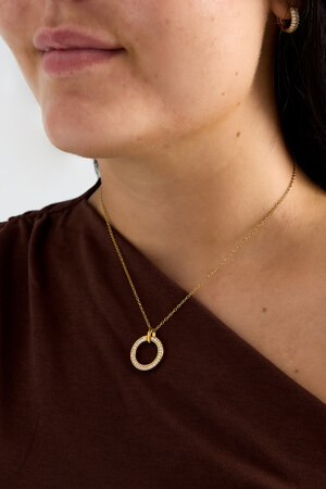 Necklace with inlaid circle h5 Picture2