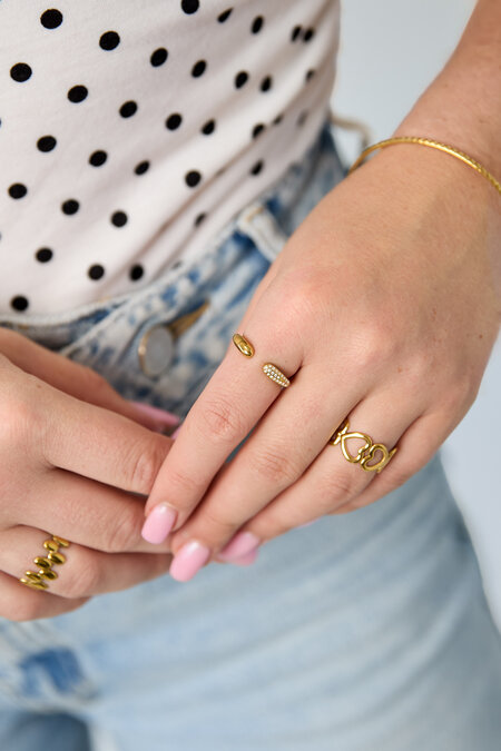 14K Gold Plated Stainless Steel Minimalist Rings Circle Casual Daily Simple Series Women's jewelry 2