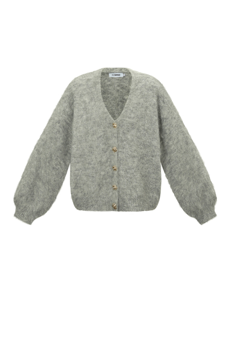 The furry cardigan with buttons 2