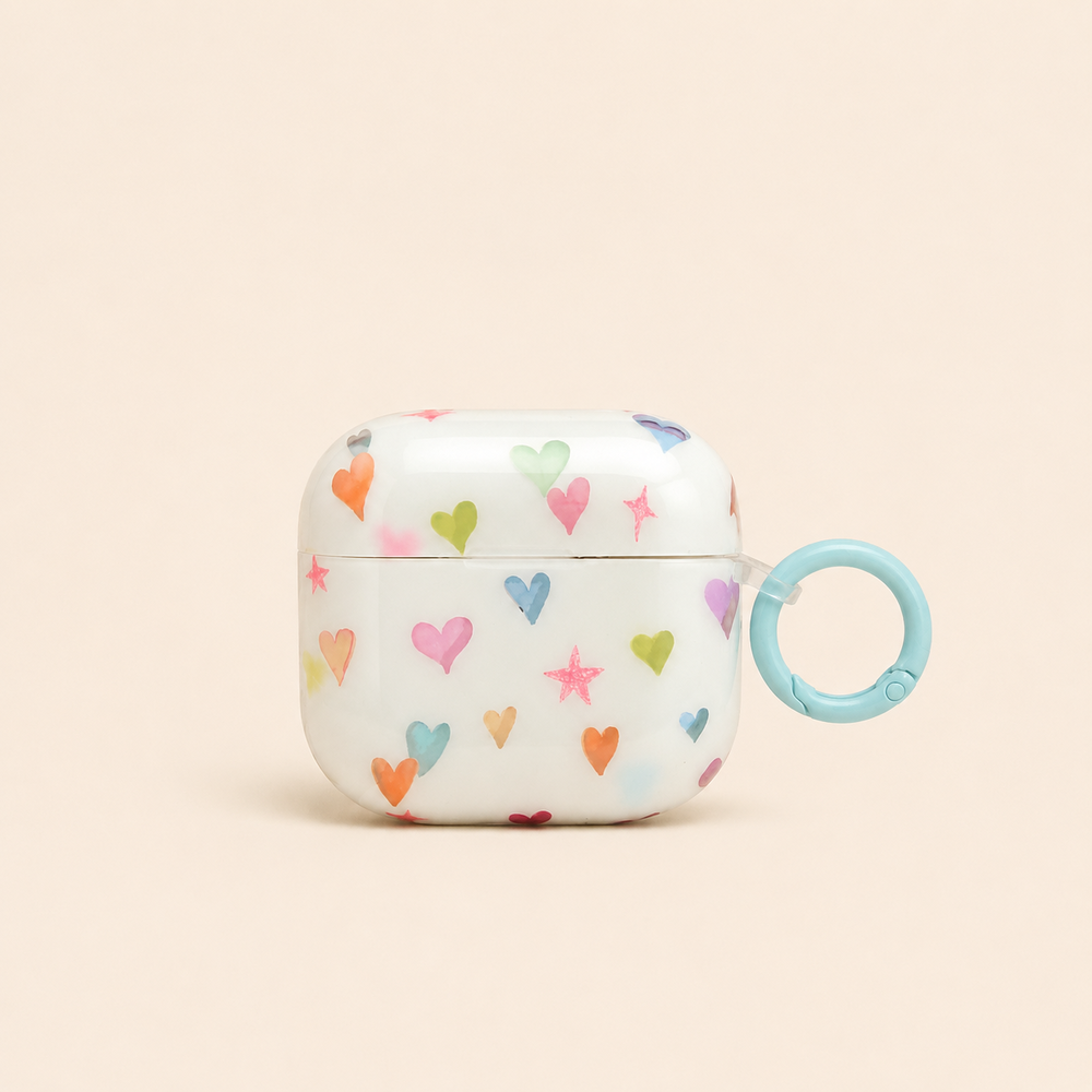 Heart Mixed Color Star Earphone Case