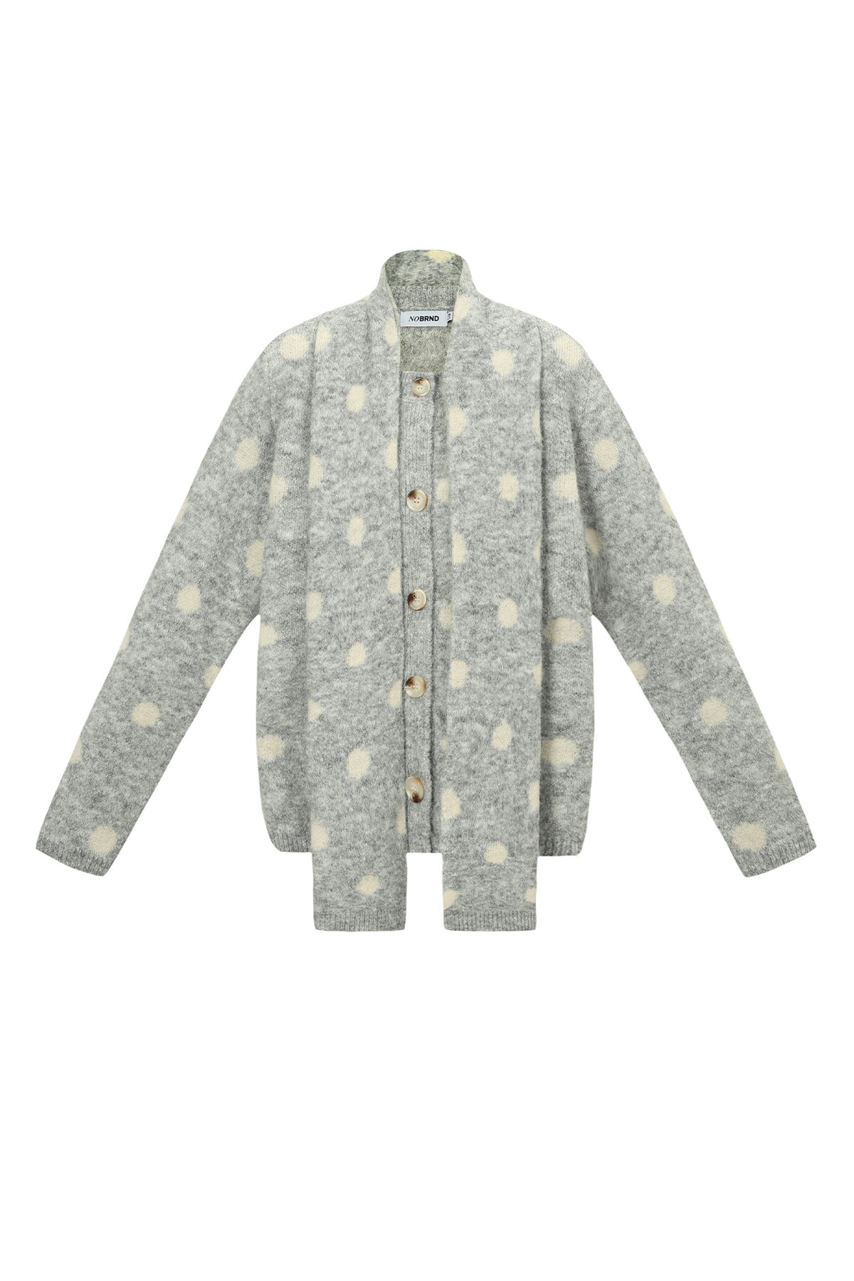 Der Haarige Polka-Dot-Schalpullover 