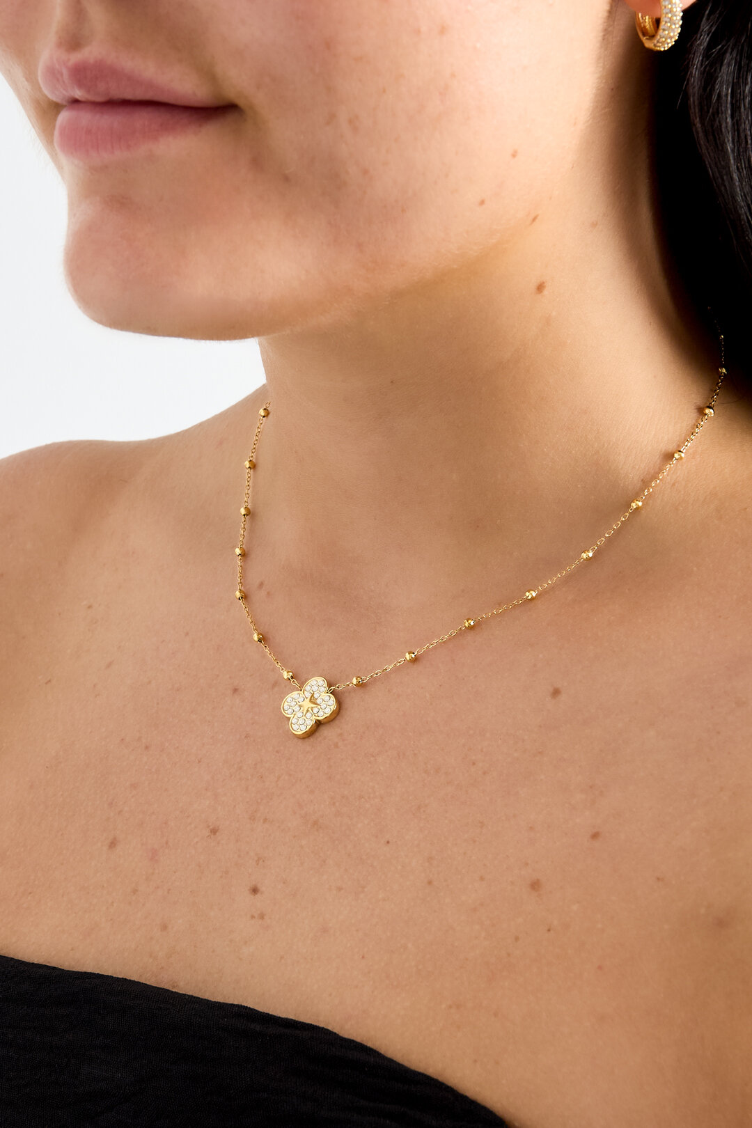 Collares con colgante de acero inoxidable Clover Simple Daily Simple Series Joyería para mujer 2