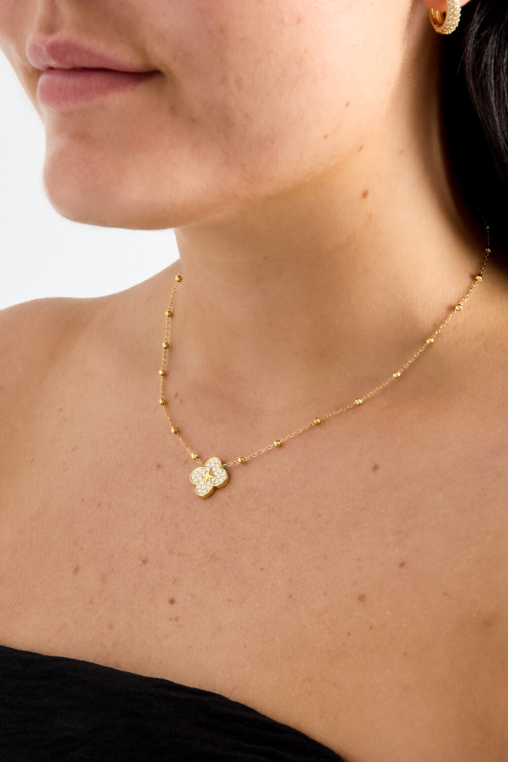 Collares Con Colgante De Acero Inoxidable Clover Simple Daily Simple Series Joyería Para Mujer h5Imagen2