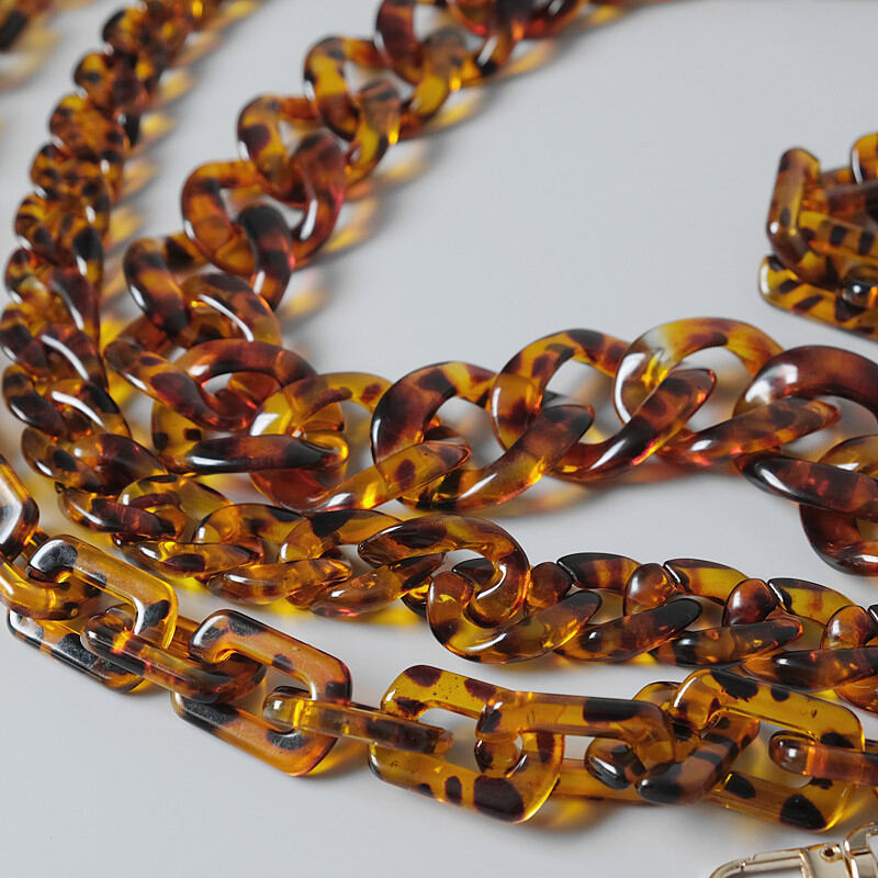 Simple Series Retro Leopard Print Chain Acrylic Phone & Bag Chain h5Picture5