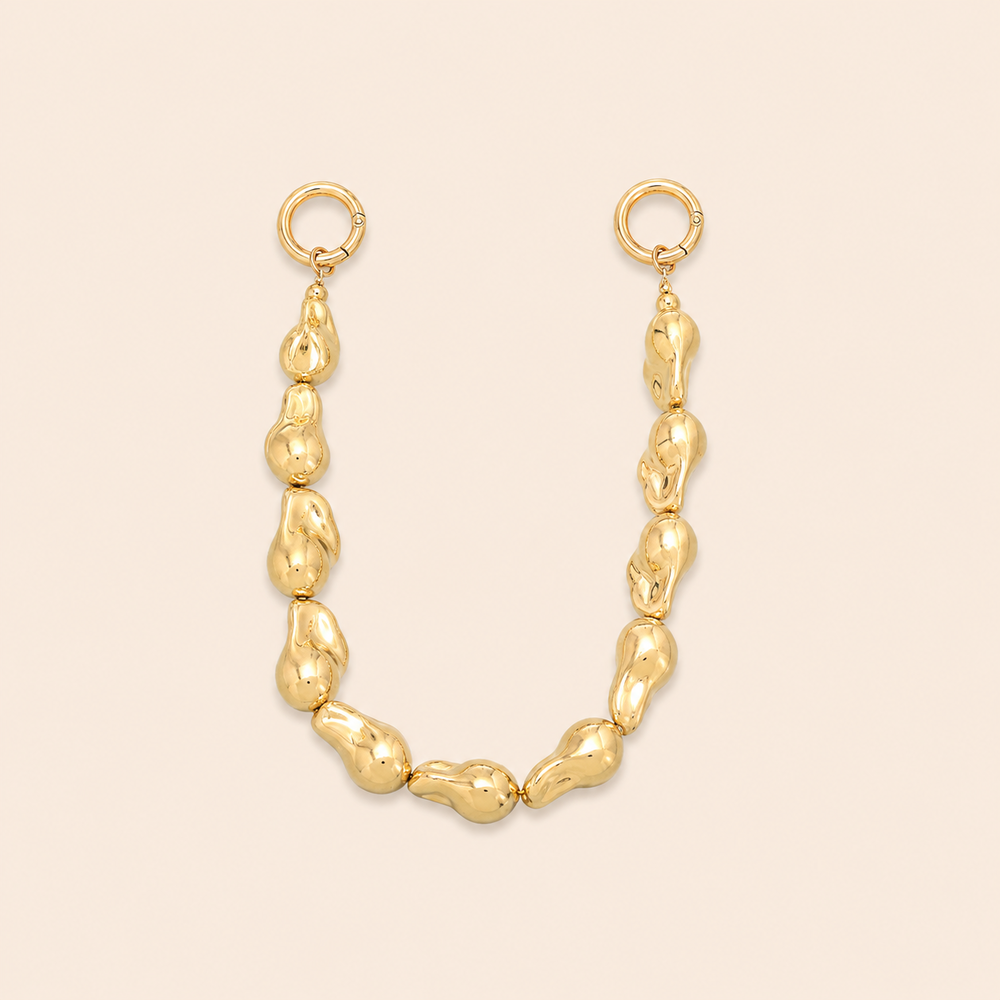 Simple Series Elegant Irregular Shape Solid Color Beads Acrylic Phone & Bag Chain h5Picture2