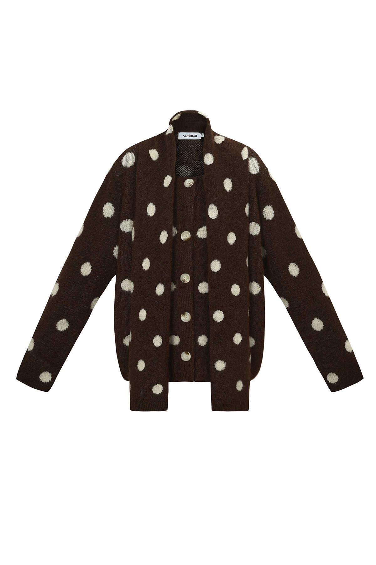 Der Haarige Polka-Dot-Schalpullover h5 Bild9