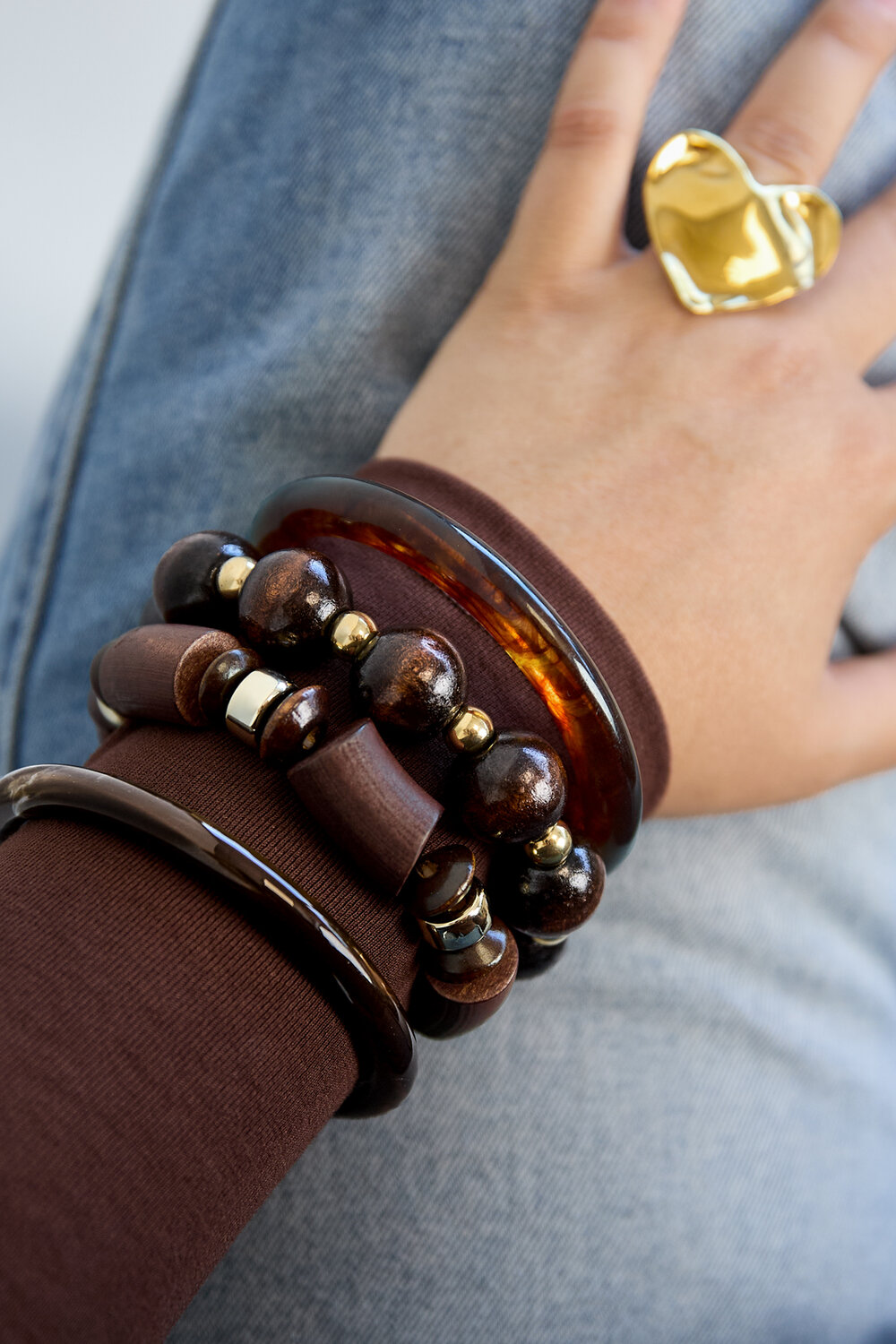 Wood Beaded Bracelets Beads Simple Daily Simple Series Women's jewelry h5Picture2