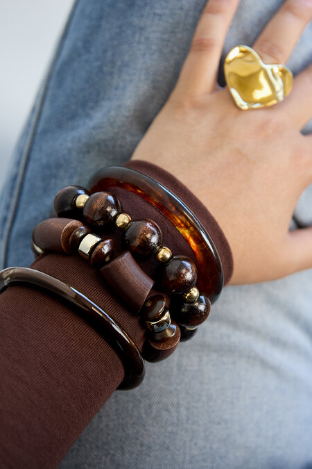 Wood Beaded Bracelets Beads Simple Daily Simple Series Women's jewelry 2