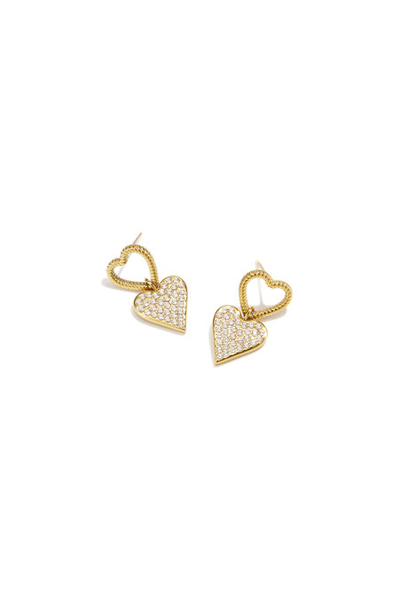 Stainless Steel Drop Earrings Heart Simple Daily Simple Series Women's jewelry