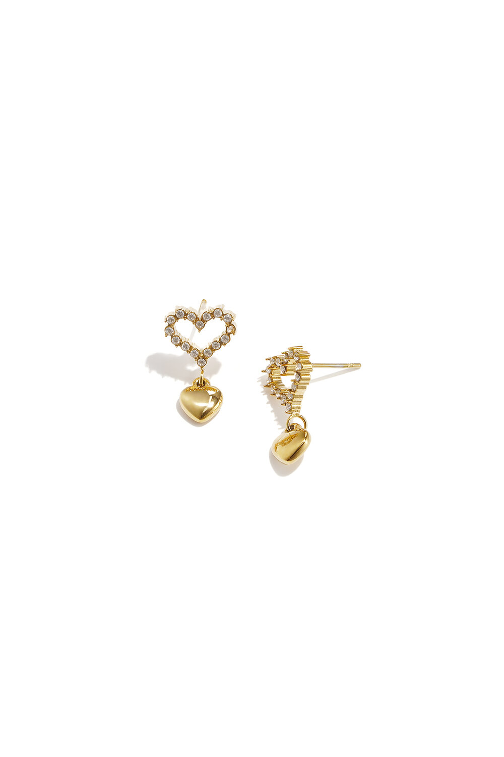 Orecchini Pendenti A Forma Di Cuore In Acciaio Inossidabile, Serie Simple Daily Simple, Gioielli Da Donna