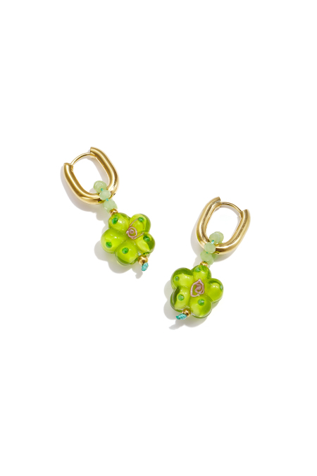 Ohrringe aus Edelstahlperlen, Blume, schlichte Serie, Damenschmuck
