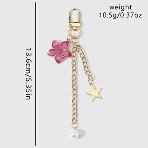 Simple Series Daily Flower Star Chain Alloy Bag Charms h5 Picture2