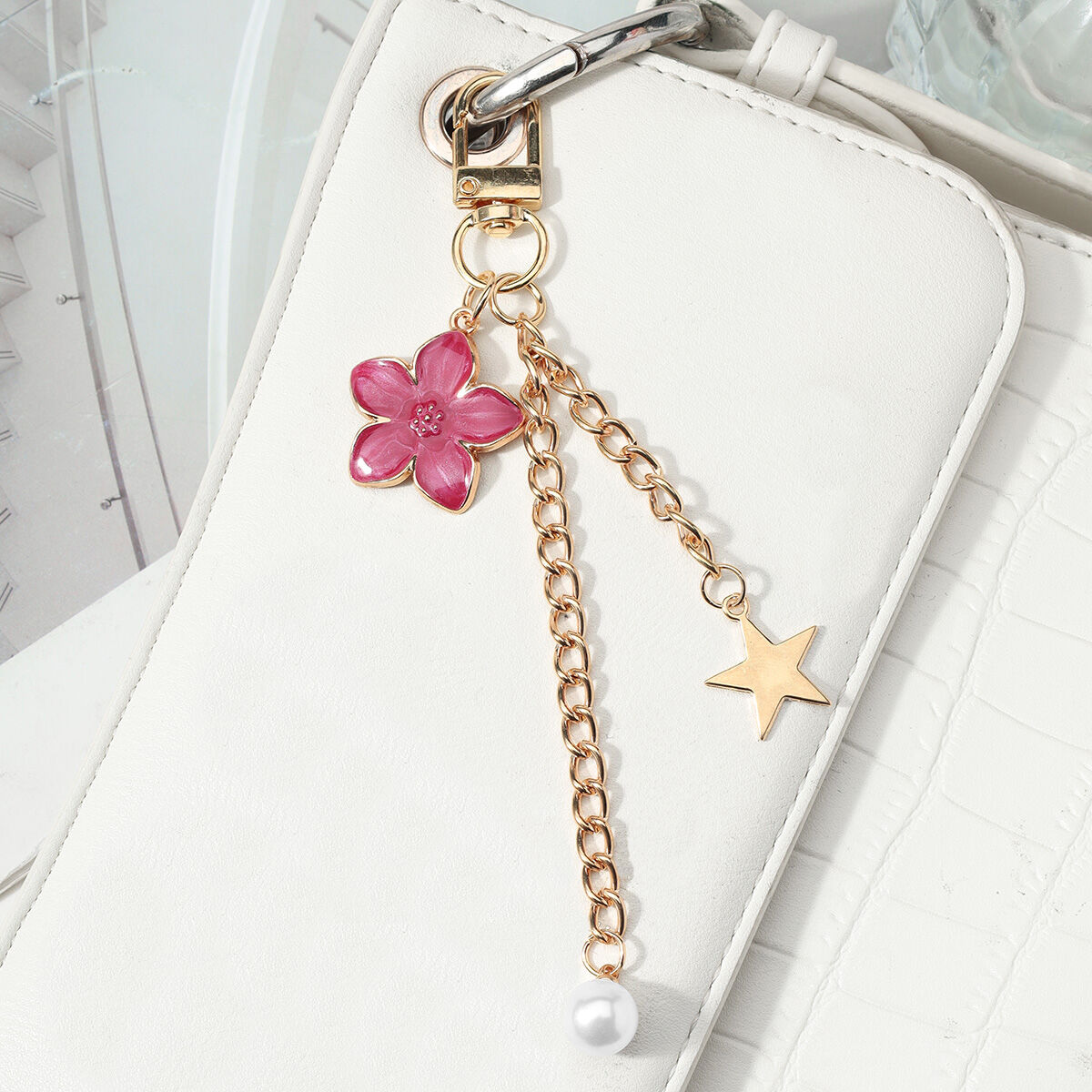 Simple Series Daily Flower Star Chain Alloy Bag Charms h5 Picture5