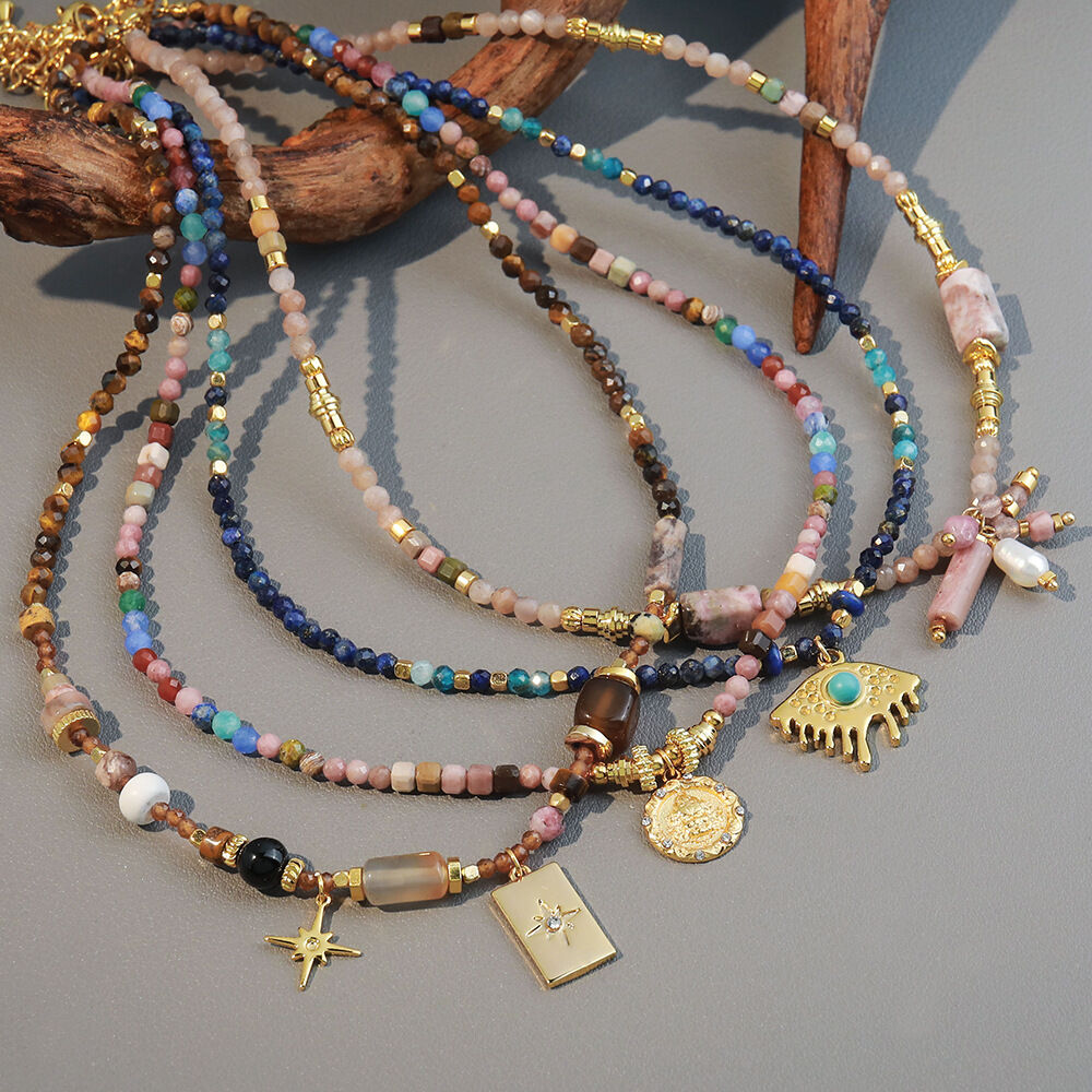 Ethnic Series Bohemian Devil's Eye Beads Natural Stones Women's Beaded Necklaces Picture2