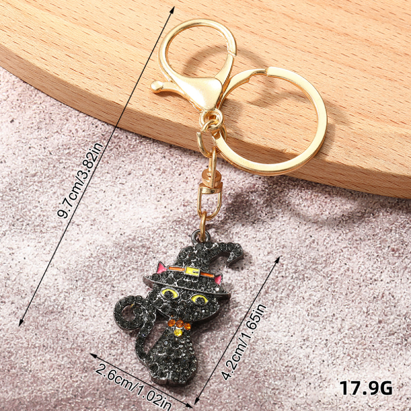 Luxurious Series Casual Cartoon Alloy Rhinestone Keychain