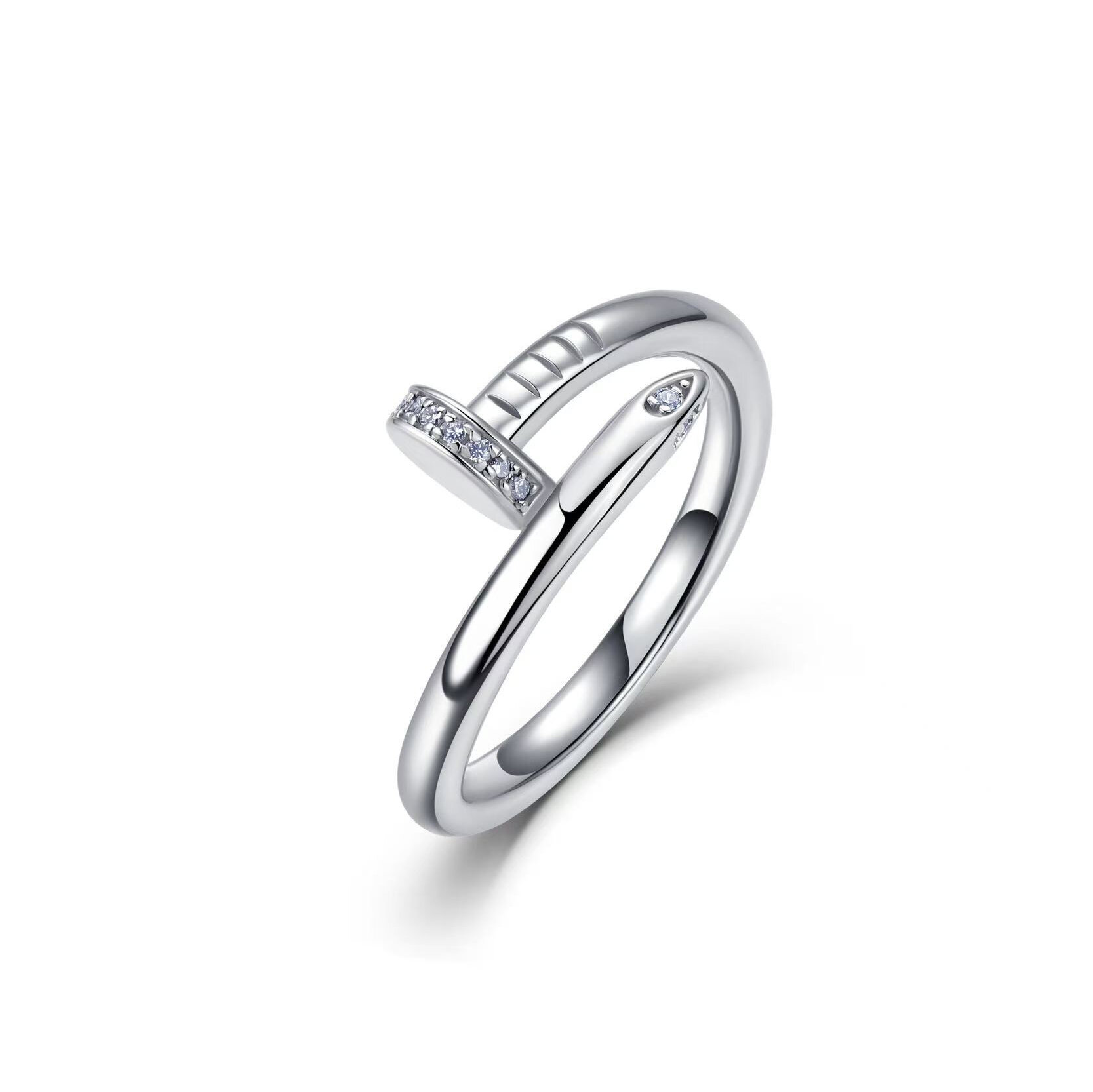 Simple Series Elegant Irregular Shape 925 Sterling Silver Color Rhodium Plating Moissanite Women's Moissanite Rings