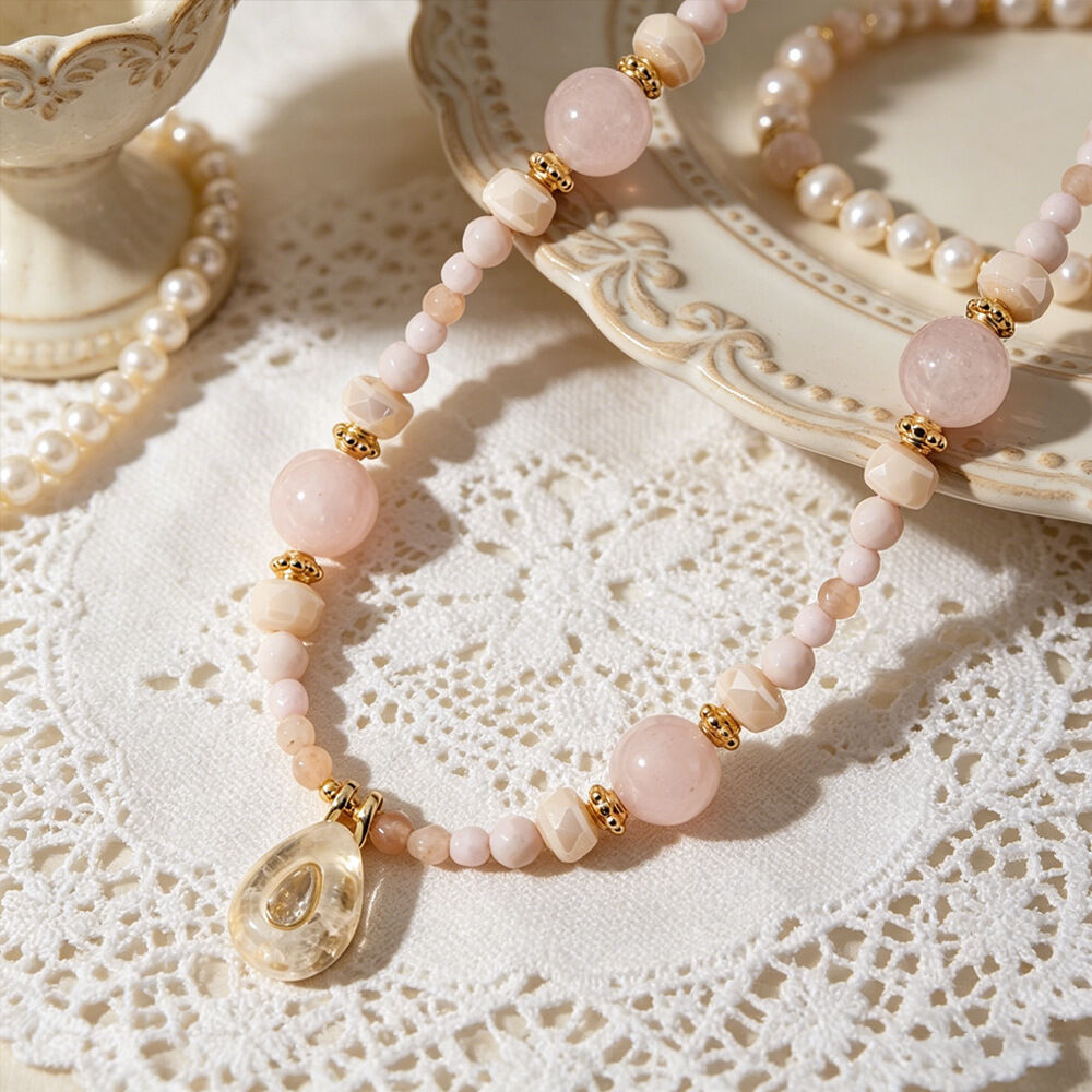 Romantic Series Elegant Beads Natural Stones Zircon Women's Beaded Necklaces Picture2