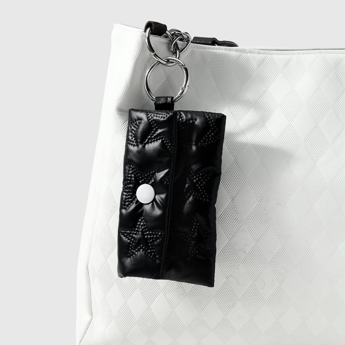 Simple Series Daily Bow Knot Solid Color Star Leather Bag Charms