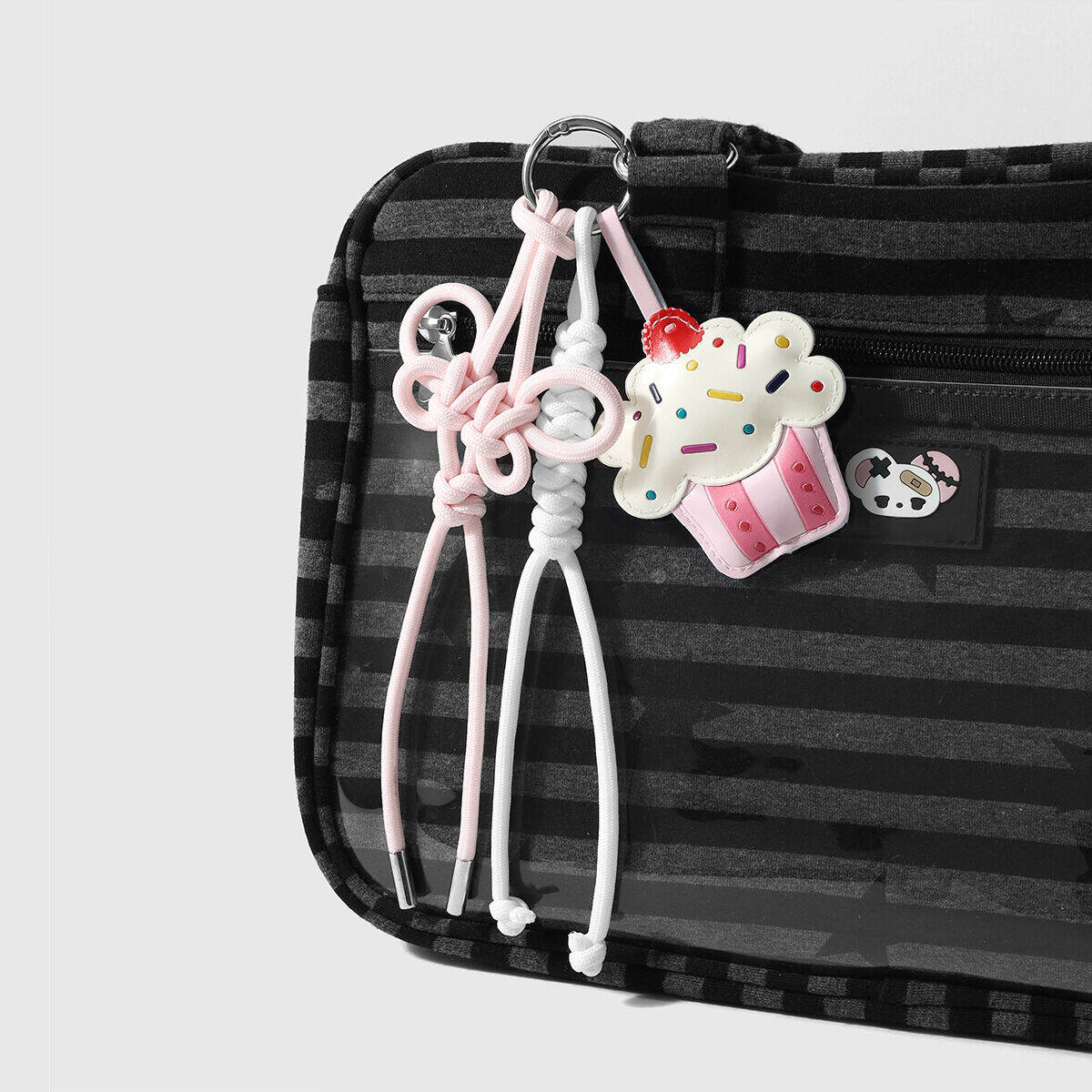Simple Series Daily Cartoon Mixed Color Woven Pu Bag Charms