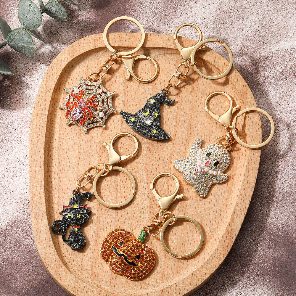 Luxurious Series Casual Cartoon Alloy Rhinestone Keychain