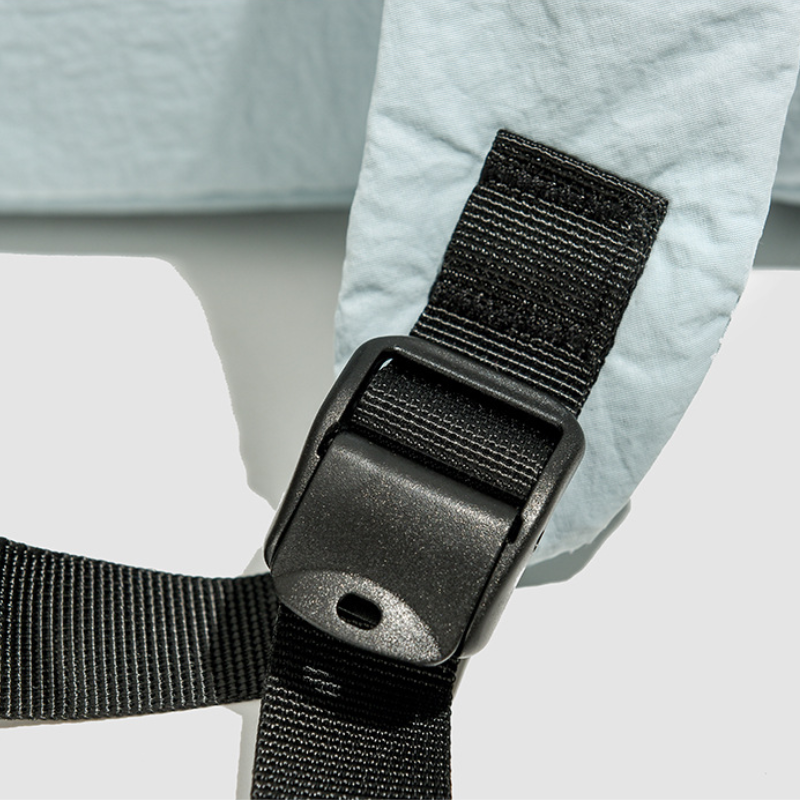 Lässiger Damenrucksack aus Nylon, ohne Aufdruck, einfarbig, rund h5 Bild7