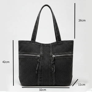 Streetwear Style Metal Hardware Patchwork Solid Color Gradient Color Fabric Women's Square Bag h5 Picture6