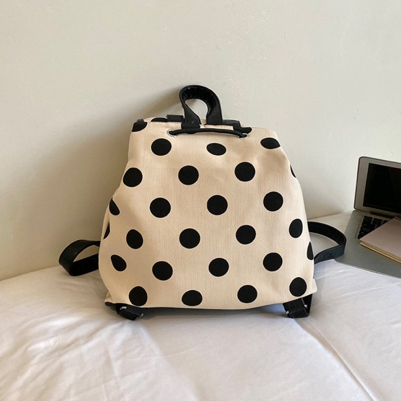 Pariser Chic-Stil, einfarbig, gepunktet, Nylon, Damenrucksack h5 Bild5