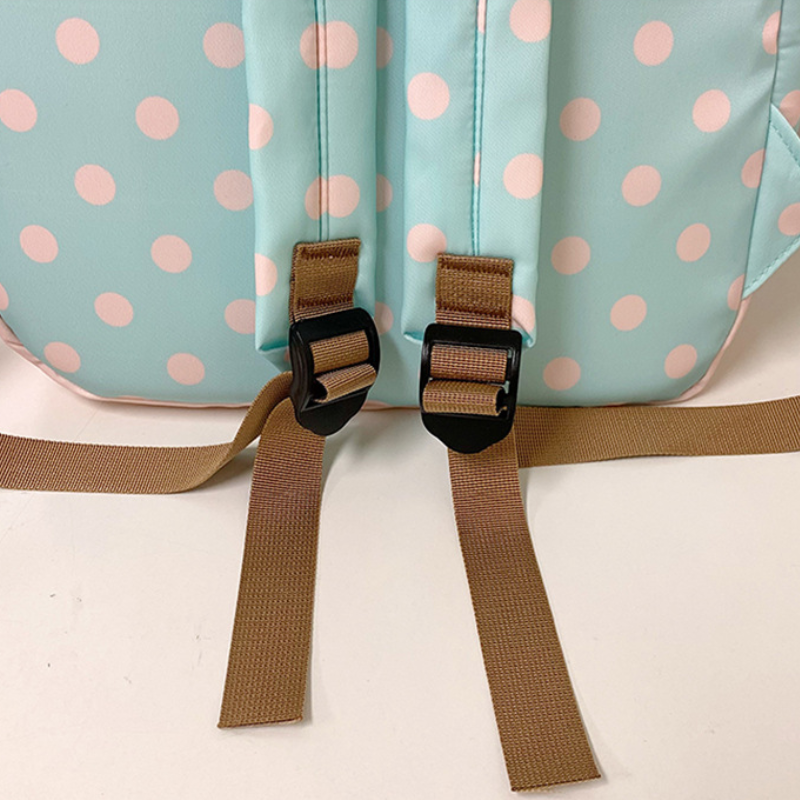 Lässiger Damenrucksack aus Nylon mit Polka-Dots-Muster in verschiedenen Farben h5 Bild7