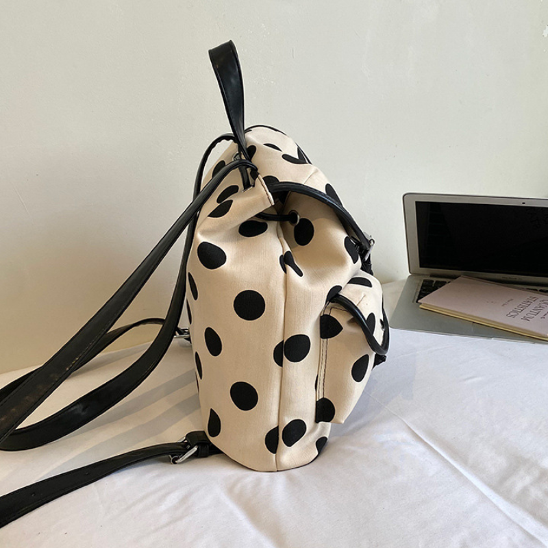 Pariser Chic-Stil, einfarbig, gepunktet, Nylon, Damenrucksack Bild2