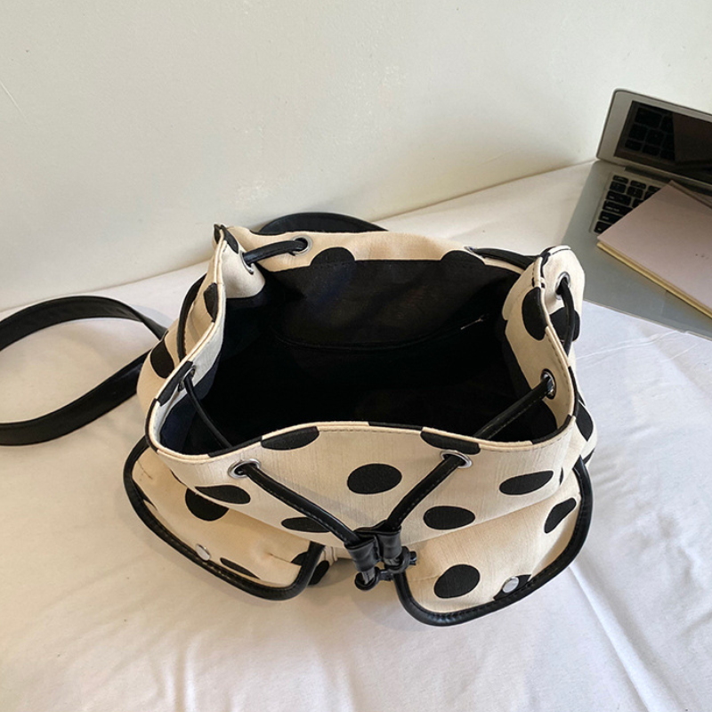 Pariser Chic-Stil, einfarbig, gepunktet, Nylon, Damenrucksack Bild6