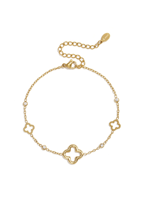 Stainless Steel Charm Bracelets Clover Simple Daily Simple Series Women's Jewelry h5
