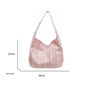 Casual Style None Stripe Nylon Women's Shoulder Bags h5 Picture6