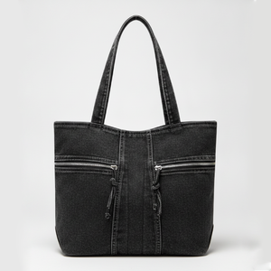 Streetwear Style Metal Hardware Patchwork Solid Color Gradient Color Fabric Women's Square Bag h5 Picture2