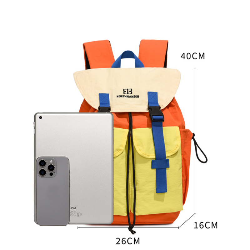 Sportlicher Patchwork-Rucksack aus Nylon für Damen in verschiedenen Farben h5 Bild8