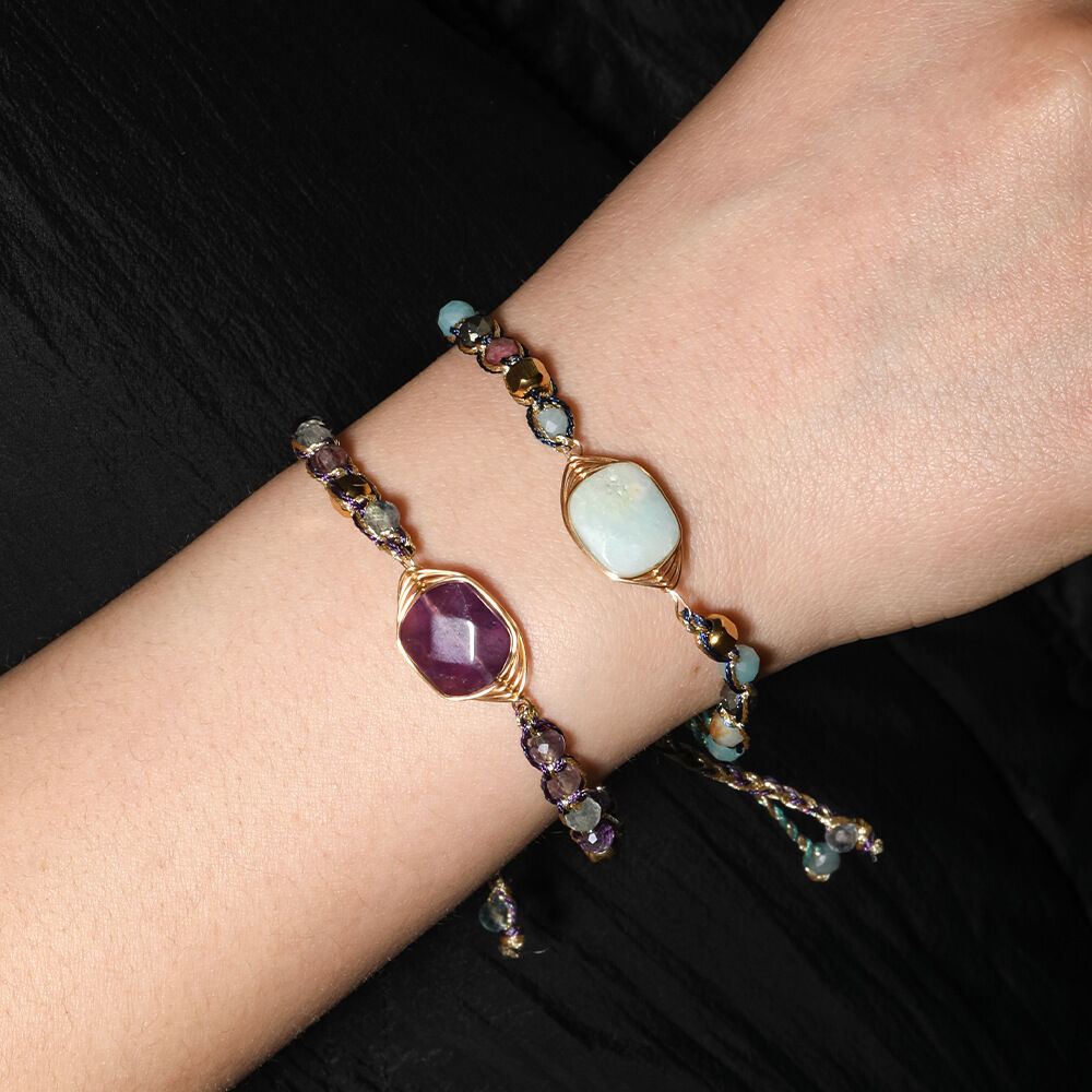 Ethnic Series Bohemian Beads Natural Stones Women's Braided Bracelets 2