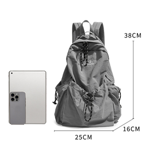 Sporty Style None Letter Solid Color Nylon Women's Backpack h5 Picture6