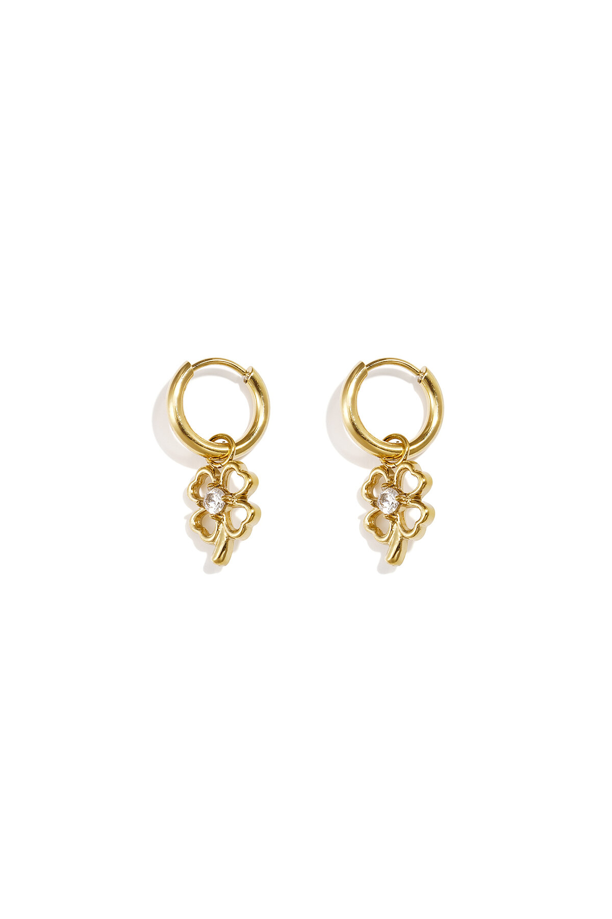 Stainless Steel Drop Earrings Clover Simple Daily Simple Series Women's Jewelry h5 