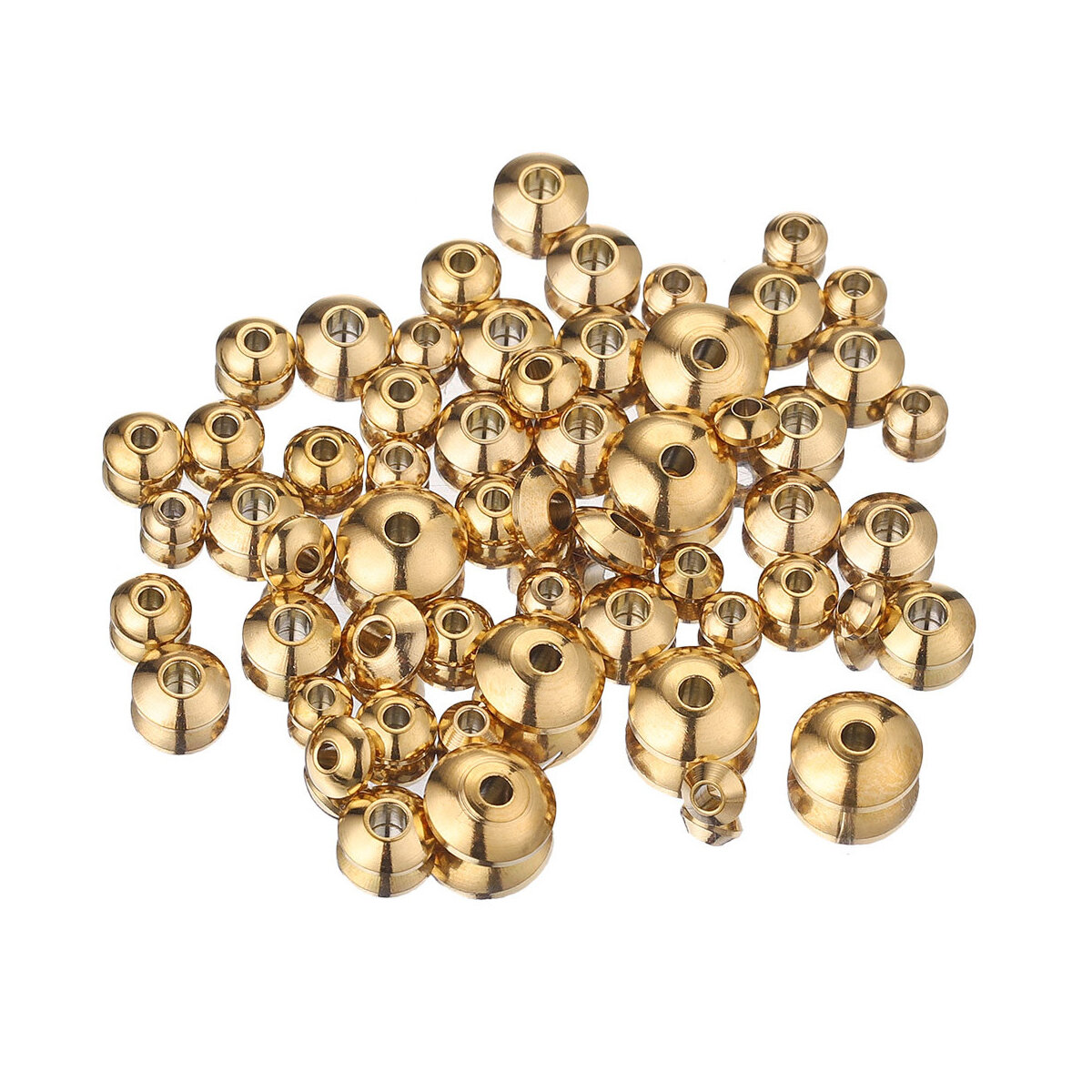 Solid Color Stainless Steel Waterproof Gold Color Spacer Beads