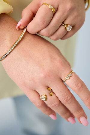 Stainless Steel Statement Rings Heart Simple Daily Simple Series Women's jewelry h5 Picture2