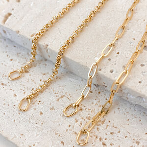 Simple Series Diy Chain Stainless Steel Waterproof Gold Color Jewelry Findings h5 Picture3