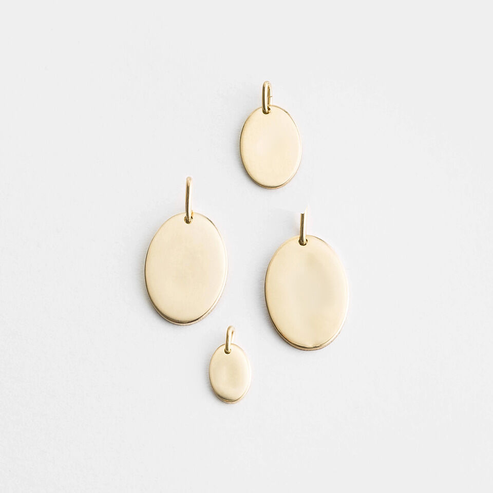 Einfache DIY-Anhänger in Ellipsenform aus wasserdichtem Edelstahl in Goldfarbe für Damen