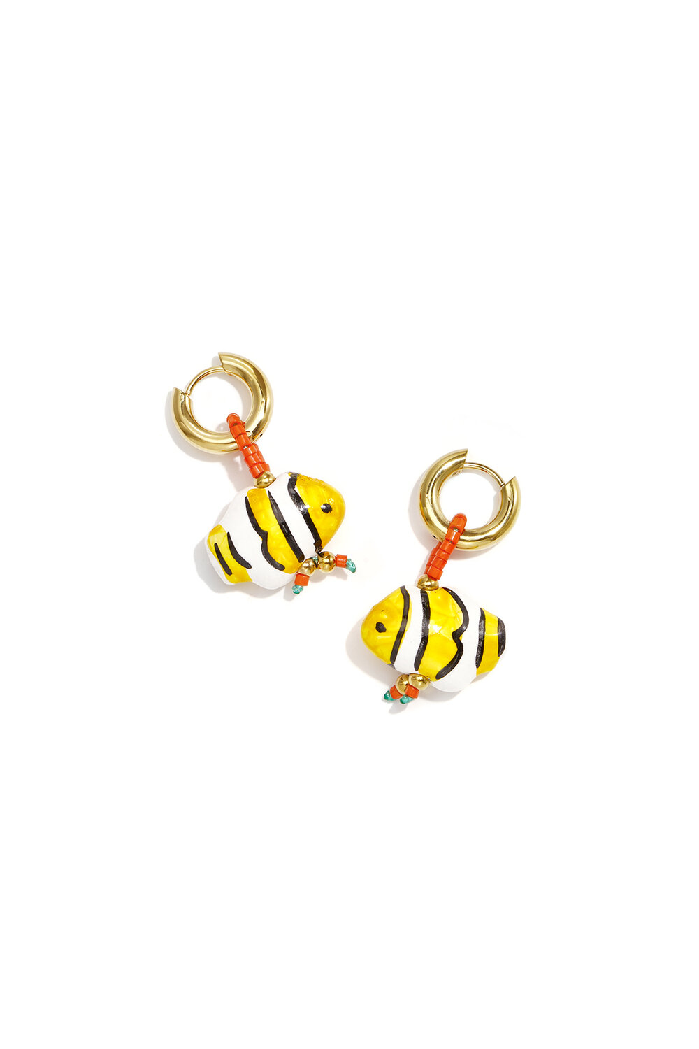 Boucles D'Oreilles En Acier Inoxydable Avec Perles En Forme De Poisson, Collection Simple Et Mignonne Pour Tous Les Jours, Bijoux Pour Femmes