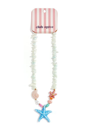 Collares De Cuentas De Vidrio Con Diseño De Estrella De Mar, Ideales Para Vacaciones O Para Disfrutar De La Playa. Colección Romántica Para Mujer. h5 Imagen3