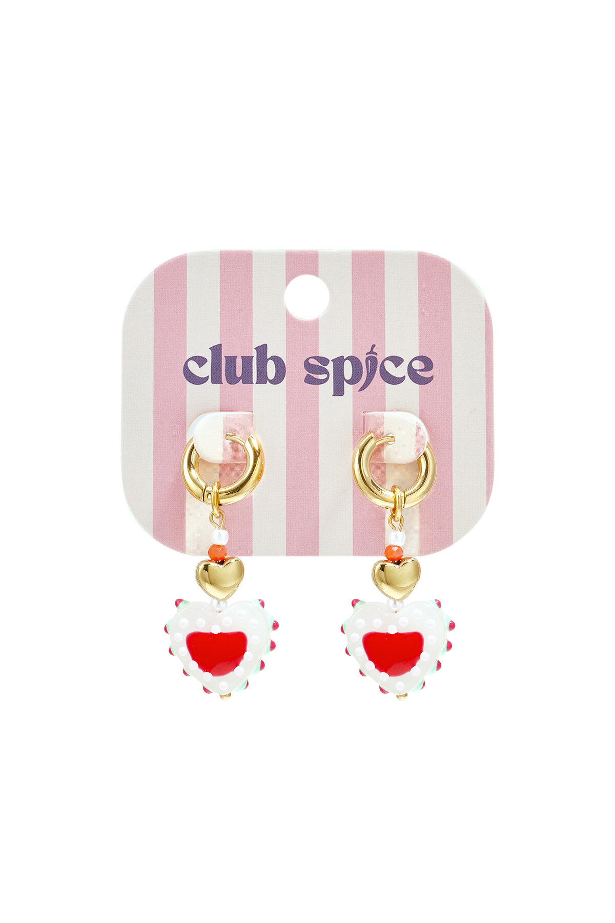 Boucles D'Oreilles En Acier Inoxydable Avec Perles En Forme De Cœur, Collection Daily Simple, Bijoux Pour Femmes Image3