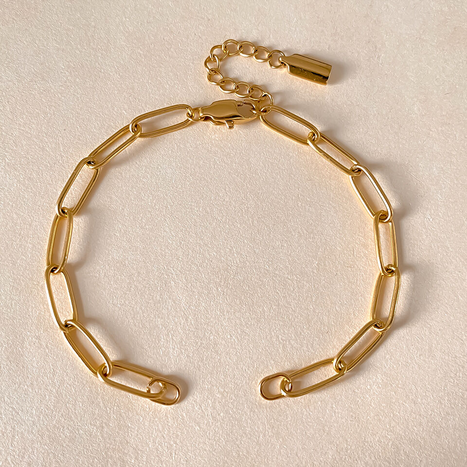 Simple Series Diy Chain Stainless Steel Waterproof   Gold Color  Jewelry Findings